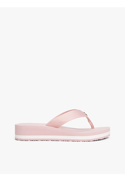 Sandalias Rosa De Cuña Con Monograma TH Tommy Hilfiger