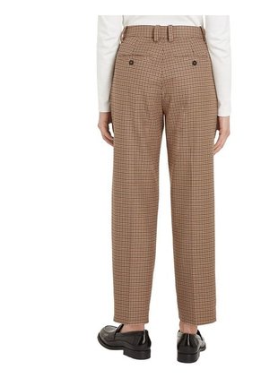 Pantalón Chocolate De Cuadros Recto Y Slim Tommy Hilfiger