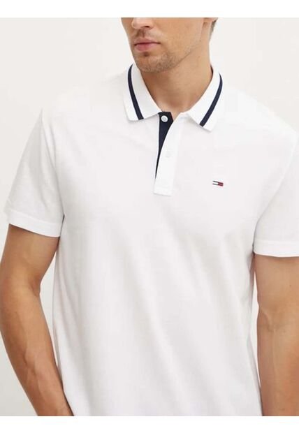 Polo Verde Con Inscripción De Tommy Jeans En El Cuello Tommy Jeans