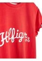 Camiseta Niña Roja Con Logo Floral Tommy Hilfiger de Tommy Hilfiger