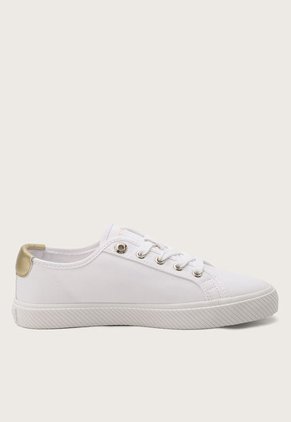 Tenis Lifestyle Blanco-Dorado Tommy Hilfiger