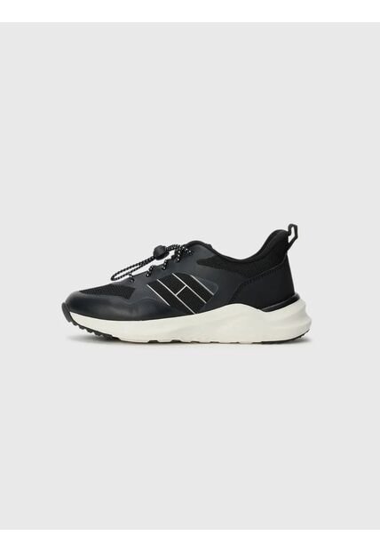 Tenis Negro Con Diseño De Corte Bajo Tommy Hilfiger