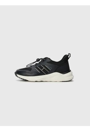 Tenis Negro Con Diseño De Corte Bajo Tommy Hilfiger