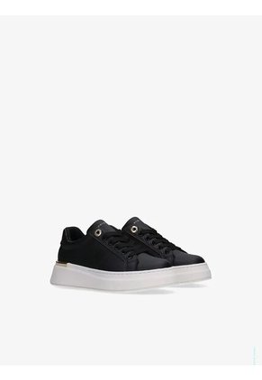 Tenis Negro De Corte Bajo Con Cordones Tommy Hilfiger