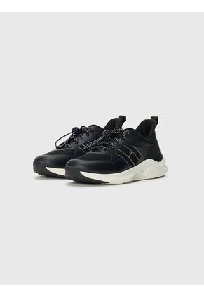 Tenis Negro Con Diseño De Corte Bajo Tommy Hilfiger