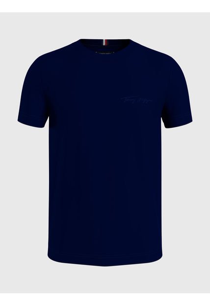 Camiseta Con La Firma De Tommy Hilfiger Azul Tommy Hilfiger