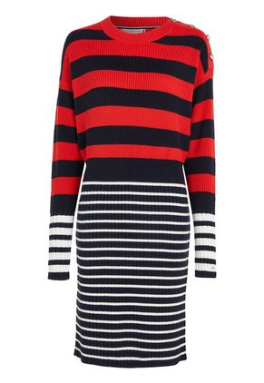 Vestido En Punto De Algodón Con Rayas Mixtas Para Mujer Tommy Hilfiger