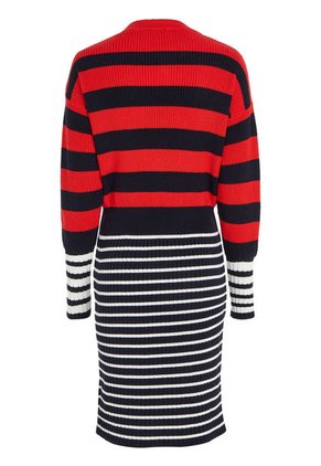 Vestido En Punto De Algodón Con Rayas Mixtas Para Mujer Tommy Hilfiger
