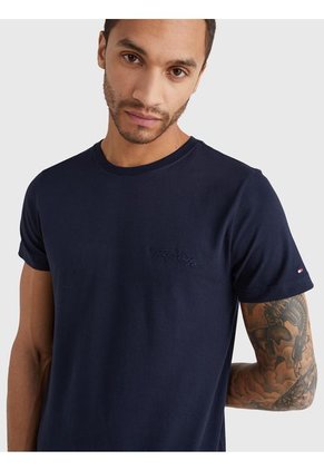 Camiseta Con La Firma De Tommy Hilfiger Azul Tommy Hilfiger