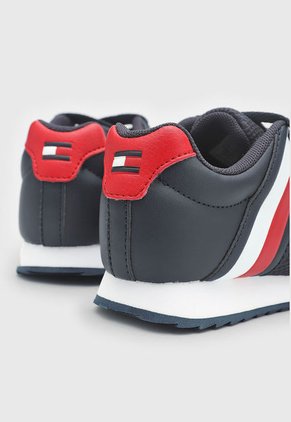 Tenis Lifestyle Azul Navy-Blanco-Rojo Tommy Hilfiger Kids Belcourt Jogger