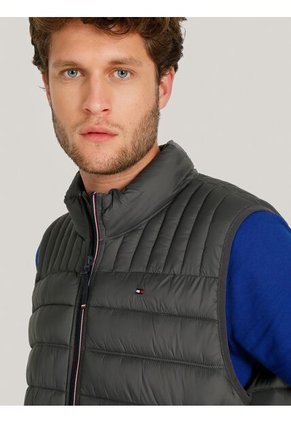 Chaleco Gris Quilted Triblock Tommy Hilfiger