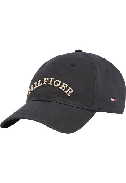 Gorra Negra De Béisbol Con Logo Del Monotipo Hilfiger Tommy Hilfiger