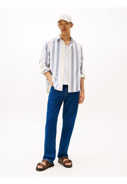 Camisa Multicolor De Rayas De Corte Amplio Tommy Hilfiger