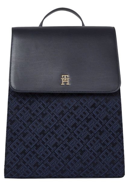 Morral Azul Im Latam Jacquard De Solapa Tommy Hilfiger