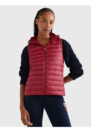 Chaleco Essential De Plumas Ligero Mujer Rojo Tommy Hilfiger