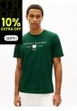 Camiseta Verde De Punto Con Logo Tommy Hilfiger de Tommy Hilfiger