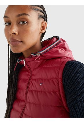 Chaleco Essential De Plumas Ligero Mujer Rojo Tommy Hilfiger