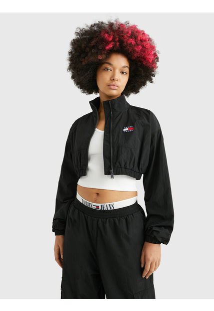 Chaqueta Cropped Mujer Negro Tommy Jeans