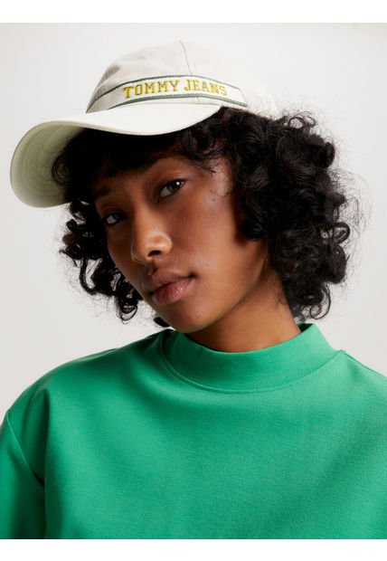 Gorra Beige Con Logo Tommy Hilfiger