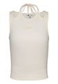 Camiseta Blanca Sin Mangas Con Cuello Halter Tommy Jeans de Tommy Hilfiger