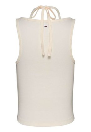 Camiseta Blanca Sin Mangas Con Cuello Halter Tommy Jeans