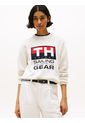 Saco Blanco Hilfiger Elástico Con Logo En Intarsia Tommy Hilfiger de Tommy Hilfiger