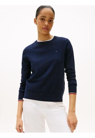 Saco Azul Oscuro Tejido De Cuello Redondo Tommy Hilfiger Tommy Hilfiger