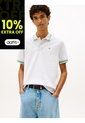 Polo Gris De Corte Regular Ribeteado Con Logo Tommy Jeans de Tommy Hilfiger