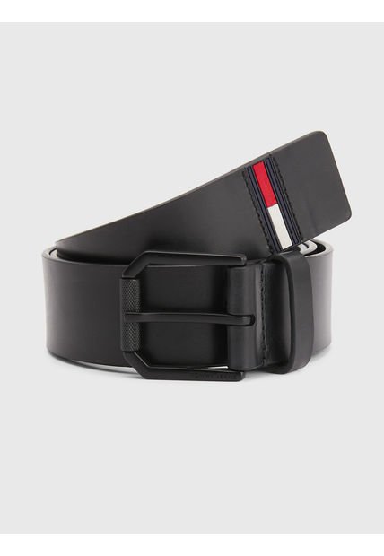 Cinturón Cuero Para Hombre Negro Tommy Hilfiger