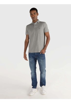 Polo Gris Clasica Para Hombre Tommy Hilfiger