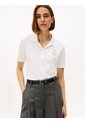Polo Blanco De Corte Regular Con Escudo Bordado Tommy Hilfiger de Tommy Hilfiger
