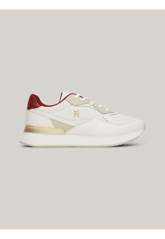 Tenis Multicolor De Cuero Con Plataforma Y Monograma Tommy Hilfiger Tommy Hilfiger