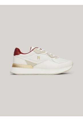 Tenis Multicolor De Cuero Con Plataforma Y Monograma Tommy Hilfiger