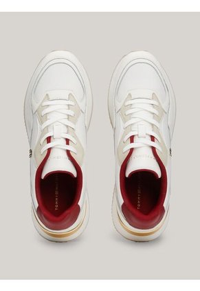 Tenis Multicolor De Cuero Con Plataforma Y Monograma Tommy Hilfiger