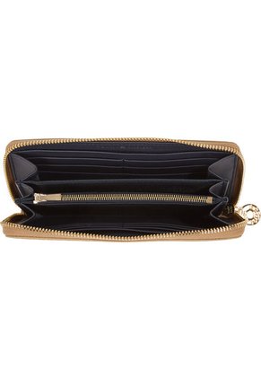 Billetera Beige Con Monogramas TH Y Cremallera Tommy Hilfiger