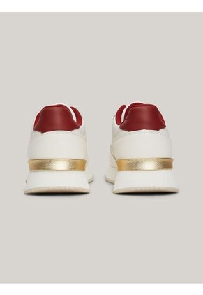 Tenis Multicolor De Cuero Con Plataforma Y Monograma Tommy Hilfiger