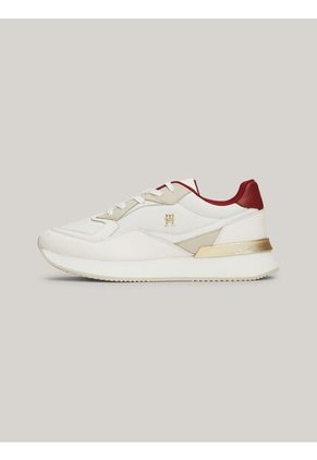 Tenis Multicolor De Cuero Con Plataforma Y Monograma Tommy Hilfiger