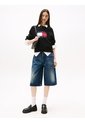Saco Negro Amplio Jaspeado Con Logo Tommy Jeans de Tommy Hilfiger