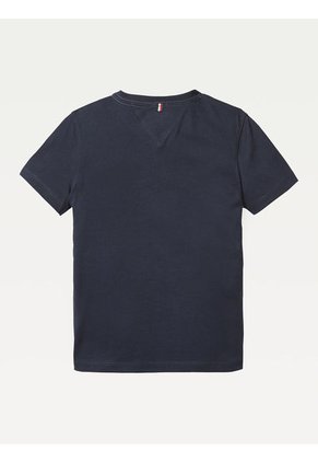 Camiseta Azul De Algodón Orgánico Para Niño Tommy Hilfiger