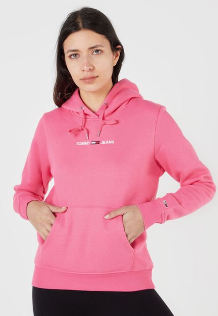 Hoodie Fucsia-Blanco Tommy Jeans