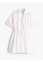 Minivestido Blanco Camisero De Puro Lino Tommy Hilfiger de Tommy Hilfiger