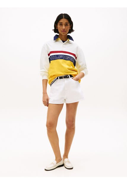 Polo Blanco Amplio De Rugby Hilfiger Sailing Tommy Hilfiger