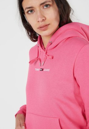 Hoodie Fucsia-Blanco Tommy Jeans