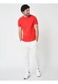 Camiseta Slim Fit Con Logo Bordado Hombre Rojo Tommy Hilfiger de Tommy Hilfiger