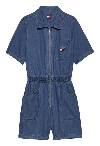 Jumpsuit Azul Denim Con Logo Tommy Jeans