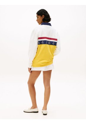 Polo Blanco Amplio De Rugby Hilfiger Sailing Tommy Hilfiger