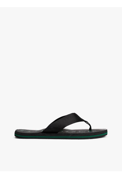 Sandalias Negro Con Logo Y Plantilla De Masaje Tommy Hilfiger