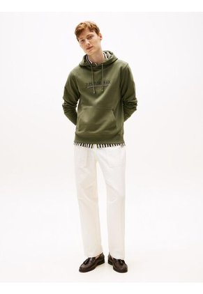 Buzo Verde Brand Love Con Capota Tommy Hilfiger