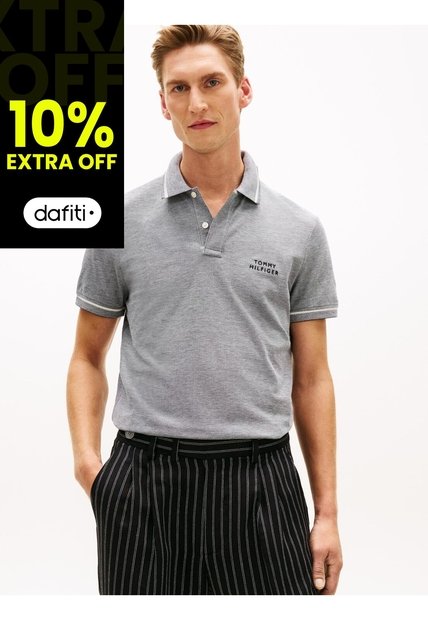 Polo Multicolor Oxford Two Tone De Corte Regular Tommy Hilfiger