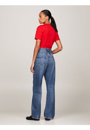 Jeans Azul De Corte Amplio Y Talle Medio Rectos Para Mujer Tommy Hilfiger
